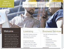 Tablet Screenshot of abbysbusinesscenter.com